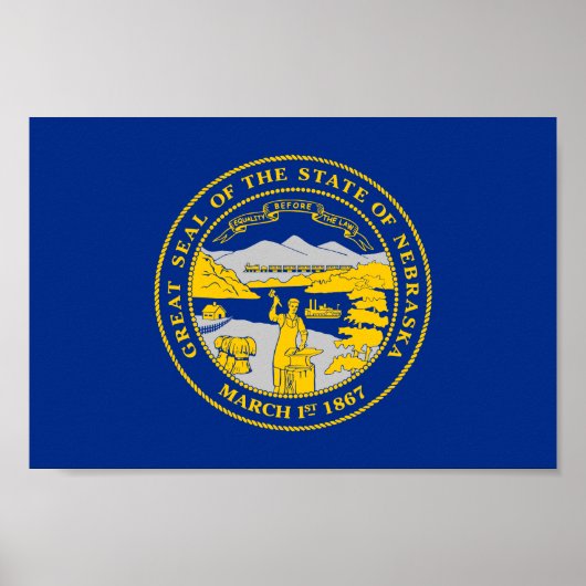 Vlag van Nebraska Poster (Voorkant)