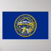 vlag van Nebraska Poster (Voorkant)