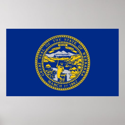 vlag van Nebraska Poster (Voorkant)