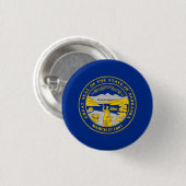Vlag van Nebraska Ronde Button 3,2 Cm (Voorkant /achterkant)