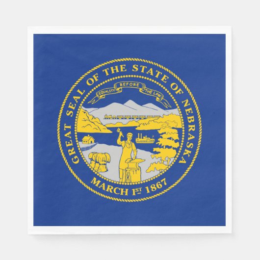 Vlag van Nebraska Servet (Voorkant)