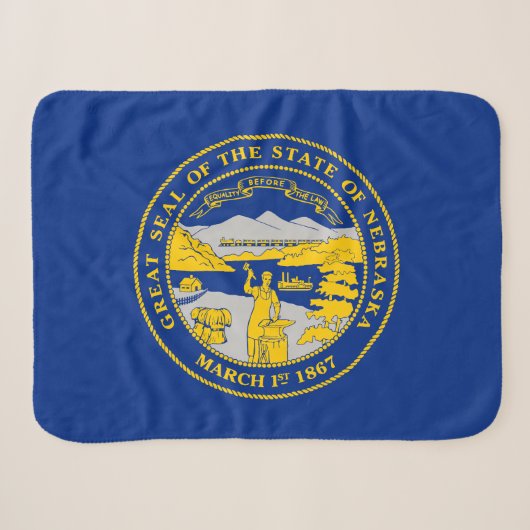 Vlag van Nebraska Sherpa Deken (Voorkant (horizontaal))