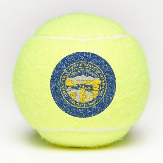 Vlag van Nebraska Tennisballen (Voorkant)