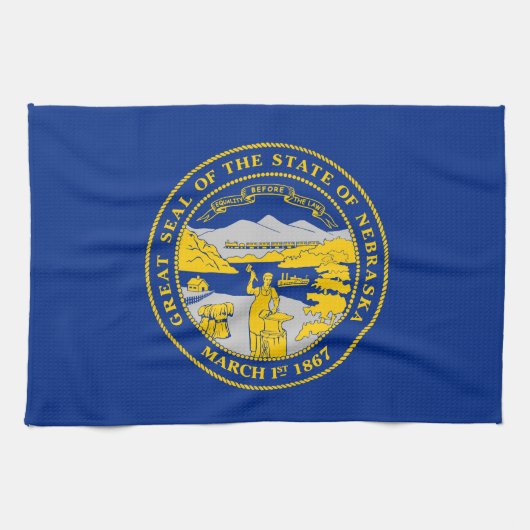 Vlag van Nebraska Theedoek (Horizontaal)