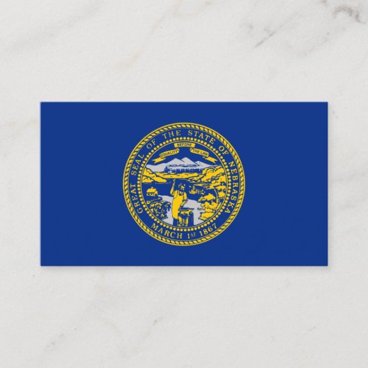 Vlag van Nebraska, vlag van Nebraska Visitekaartje (Voorkant)