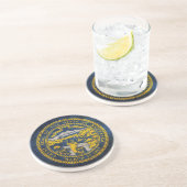 Vlag van Nebraska Zandsteen Onderzetter (Zijkant)