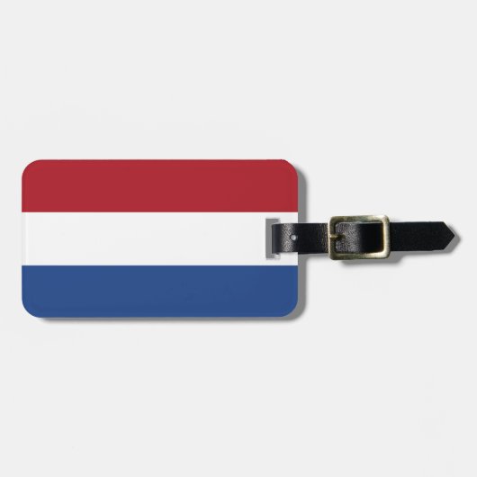 Vlag van Nederland Bagagelabel (Voorkant horizontaal)