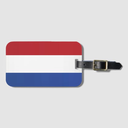 Vlag van Nederland Bagagelabel (Voorkant (horizontaal))