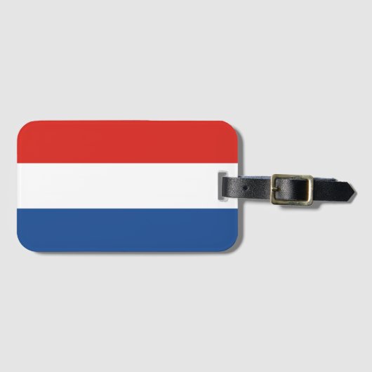 Vlag van Nederland Bagagelabel (Voorkant (horizontaal))