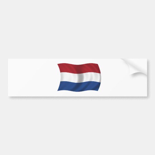 Vlag van Nederland Bumpersticker (Voorkant)