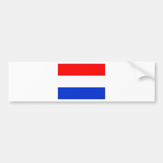 Vlag van Nederland Bumpersticker (Voorkant)