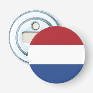 Vlag van Nederland Button Flesopener