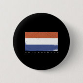 Vlag van Nederland en Nederland Ronde Button 5,7 Cm (Voorkant)