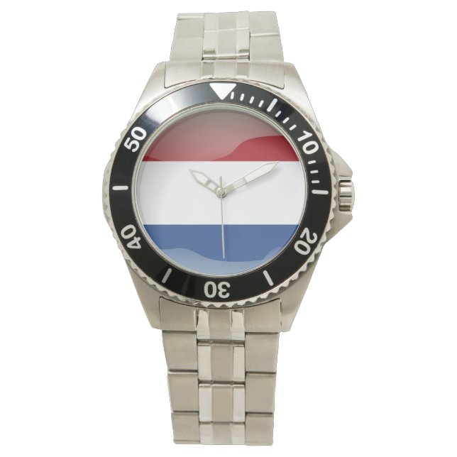 Vlag van Nederland Horloge (Voorkant)