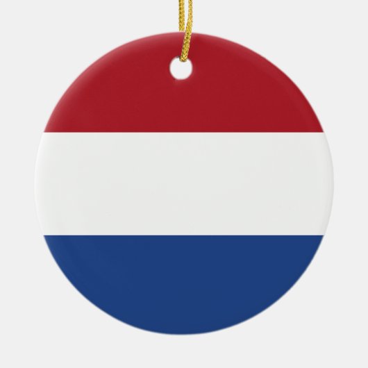 Vlag van Nederland Keramisch Ornament (Voorkant)
