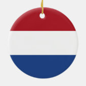 Vlag van Nederland Keramisch Ornament (Achterkant)