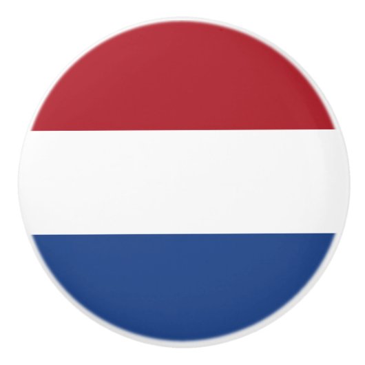 Vlag van Nederland Keramische Knop (Voorkant)