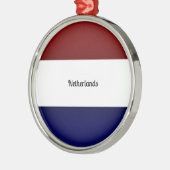 Vlag van Nederland Metalen Ornament (Links)