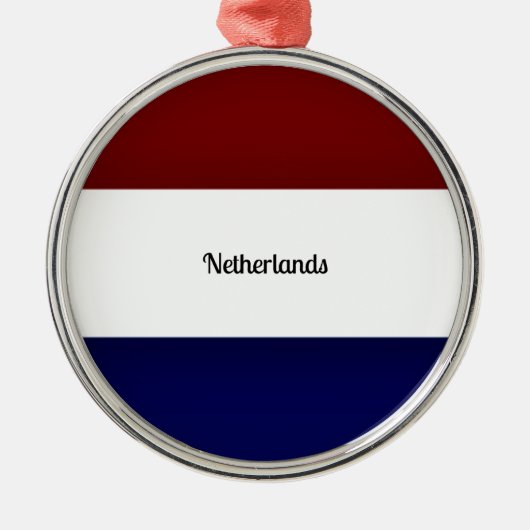 Vlag van Nederland Metalen Ornament (Voorkant)