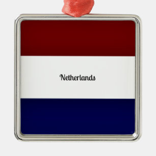 Vlag van Nederland Metalen Ornament