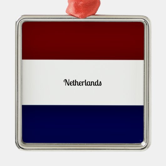 Vlag van Nederland Metalen Ornament (Voorkant)