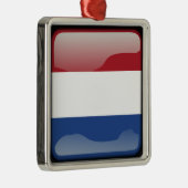 Vlag van Nederland Metalen Ornament (Rechts)