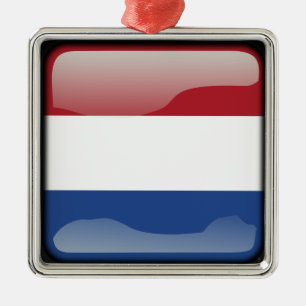 Vlag van Nederland Metalen Ornament