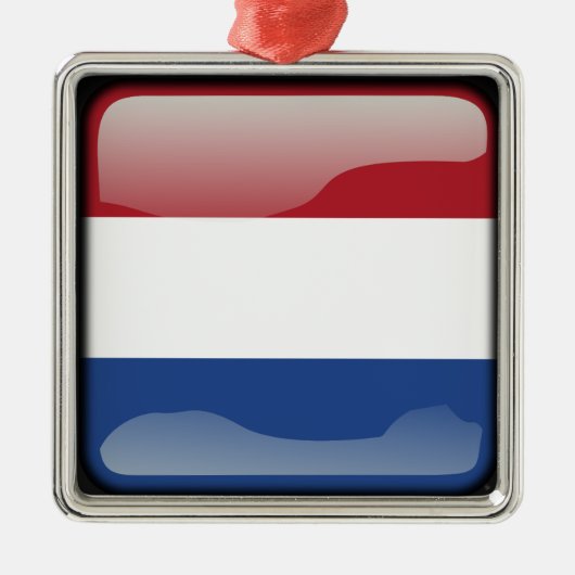 Vlag van Nederland Metalen Ornament (Voorkant)