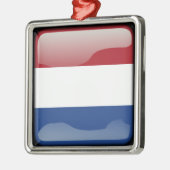 Vlag van Nederland Metalen Ornament (Links)