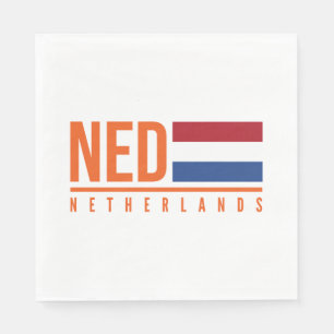 Vlag van Nederland & naam Servet