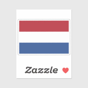 Vlag van Nederland op maat gesneden Sticker