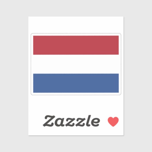 Vlag van Nederland op maat gesneden Sticker (Vel)