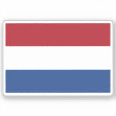 Vlag van Nederland op maat gesneden Sticker (Voorkant)