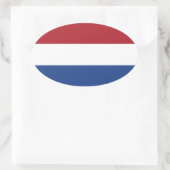 Vlag van Nederland Ovale Sticker (Tas)
