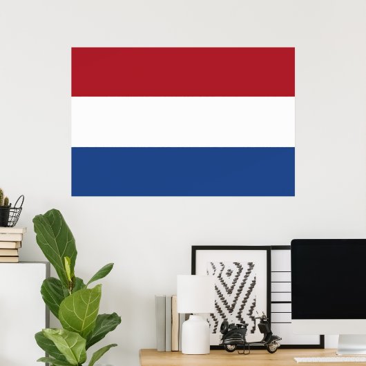 Vlag van Nederland Poster (Thuiskantoor)