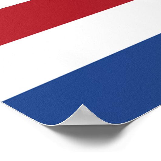 Vlag van Nederland Poster (Hoek)