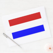 Vlag van Nederland Rechthoekige Sticker (Envelop)