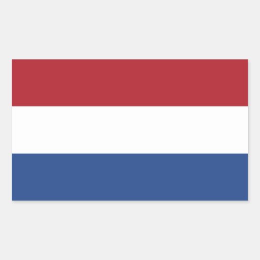 Vlag van Nederland Rechthoekige Sticker (Voorkant)