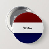 Vlag van Nederland Ronde Button 7,6 Cm (Voorkant /achterkant)