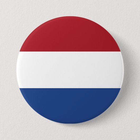 Vlag van Nederland Ronde Button 7,6 Cm (Voorkant)