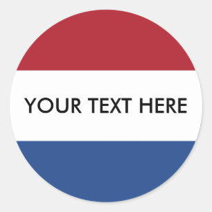 Vlag van Nederland Ronde Sticker