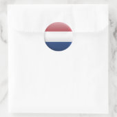 Vlag van Nederland Ronde Sticker (Tas)