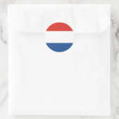 Vlag van Nederland Ronde Sticker (Tas)