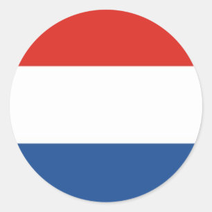 Vlag van Nederland Ronde Sticker