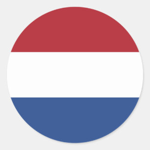 Vlag van Nederland Ronde Sticker