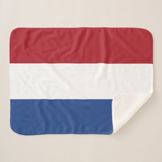 Vlag van Nederland Sherpa Deken (Voorkant (horizontaal))