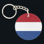 Vlag van Nederland Sleutelhanger<br><div class="desc">Patriottische vlag van Nederland.</div>