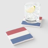 Vlag van Nederland Stenen Onderzetter (Zijkant)