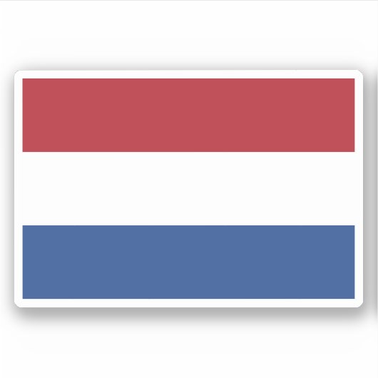 Vlag van Nederland Sticker (Voorkant)