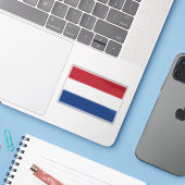 Vlag van Nederland Sticker (Laptop met iPhone)
